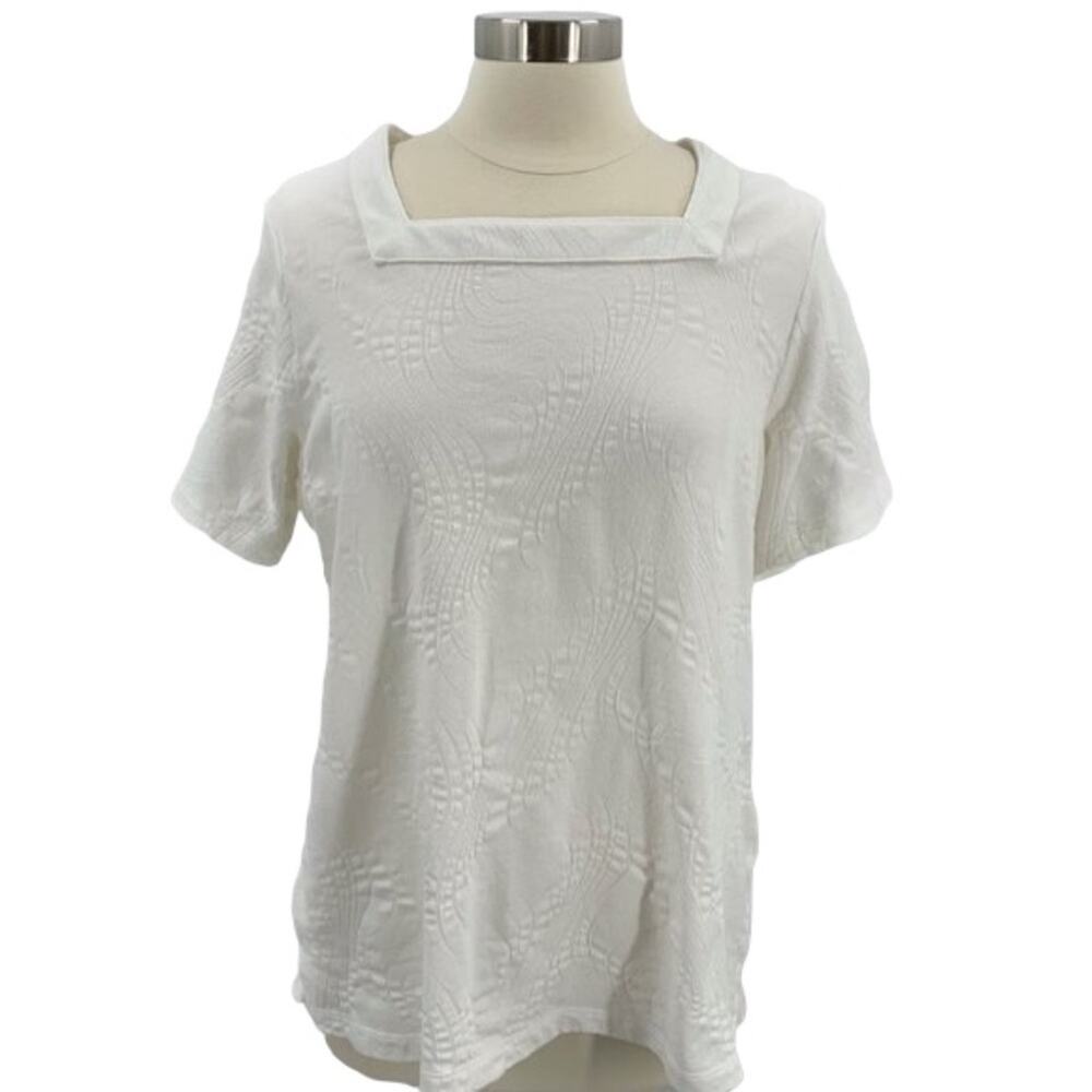 KIM ROGERS Curvy White Blouse Sz 1X